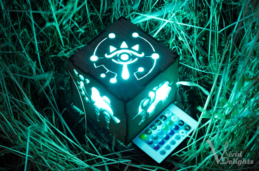Zelda Breath of The Wild Divine Beast Inspired Lantern - BOTW Sheikah Eye, Medoh, Naboris, Rudania, Ruta - Battery operated remote control
