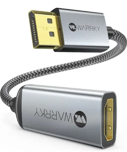 Amazon.com: 4K DisplayPort to HDMI Adapter Cable, WARRKY ( 2K 60Hz, 1080p 120Hz) Uni-Directional High-Speed DP PC to HDMI Monitor Converter Compatible for HP, Dell, GPU, AMD, NVIDIA, More. Male to Female. Passive : Electronics