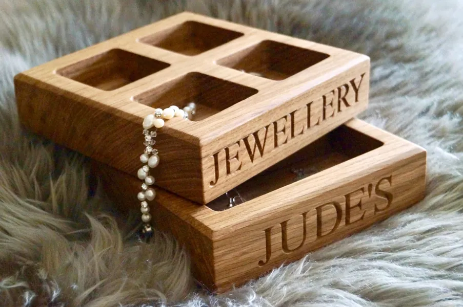 Personalised Wooden Jewellery Trays