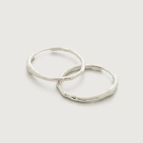 Sterling Silver Siren Muse Medium Hoop Earrings