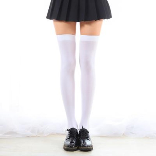 Daily School Thigh High Tights SD02388 | White