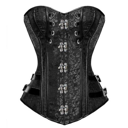 Genuine Steampunk Corsets - Black (Knobs) / XXXL