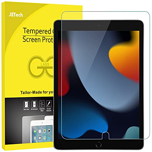 JETech Screen Protector for iPad (10.2-Inch, 2021/2020/2019 Model, 9/8/7 Generation), Tempered Glass Film, 1-Pack - 1-Pack