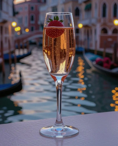 A glass of Champagne