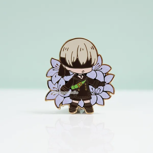 NieR: Automata 9S YoRHa Hard Enamel Pin - [A Grade] / Simple Rubber Back