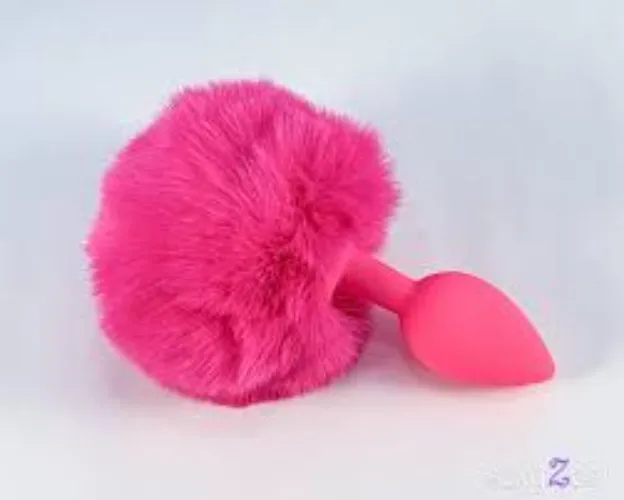 Playful Silicone Small Bunny Tail Butt Plug