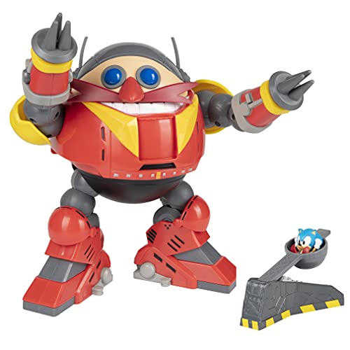 Sonic The Hedgehog Giant Eggman Robot Battle Set with Catapult - Red/Yellow