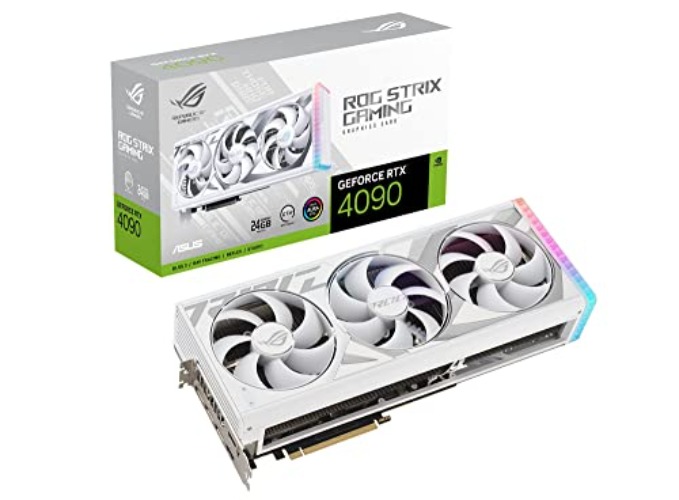 ASUS ROG Strix NVIDIA GeForce RTX 4090 Scheda Grafica, 24 GB GDDR6X 384-bit 21 Gbps PCIE 4.0, GPU Tweak III, ROG-STRIX-RTX4090-24G-WHITE - Bianco - ROG STRIX RTX4090 24G