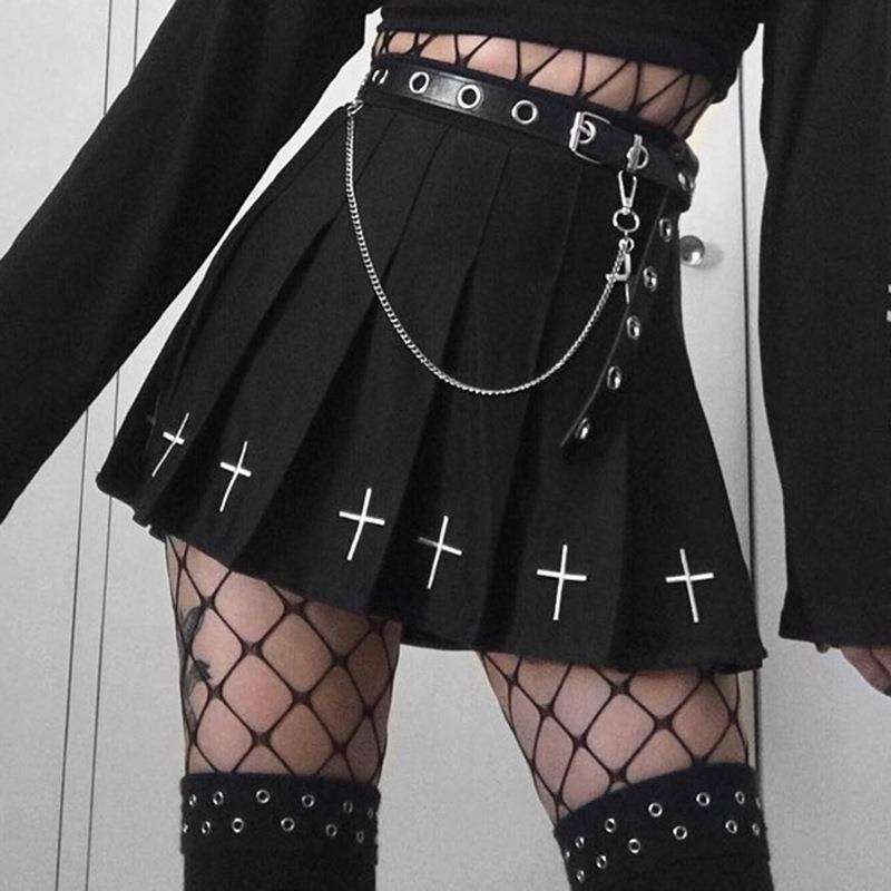 Street Goth Skirt with Cross - Color 0 / S