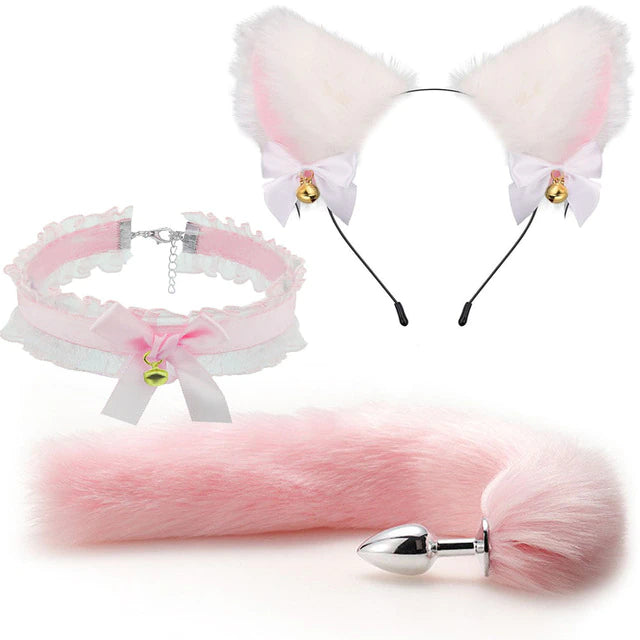 Toys: "Good Little Kitten" Butt Plug Set - Pink