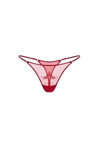 Tribal Red Thong - EU S / US 4 / Red