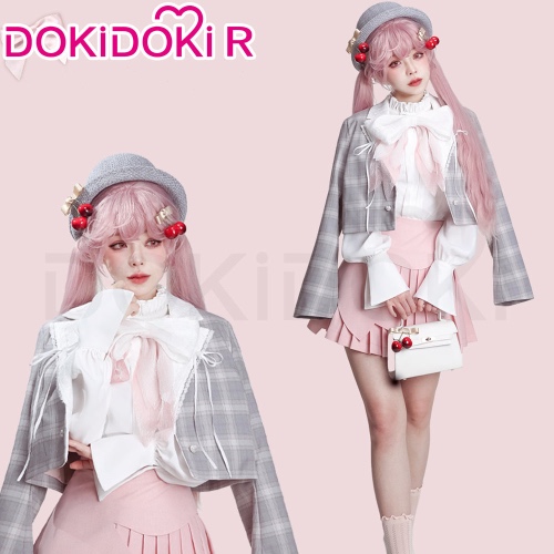 DokiDoki-R Cosplay Cosplay Costume Hanami Sakura Pink Suit | Costume Only-L-Order Processing Time Refer to Description Page