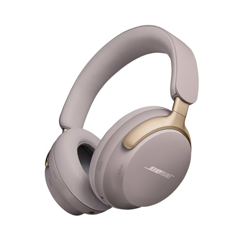 Bose QuietComfort Ultra Wireless Noise Cancelling Headphones with Spatial Audio, Over-The-Ear Headphones with Mic, Up to 24 Hours of Battery Life, Sandstone - Limited Edition - Sandstone