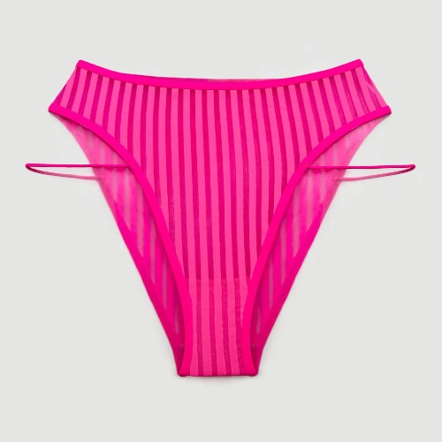 Vertigo High Leg Panty Neon Pink - M / Neon Pink