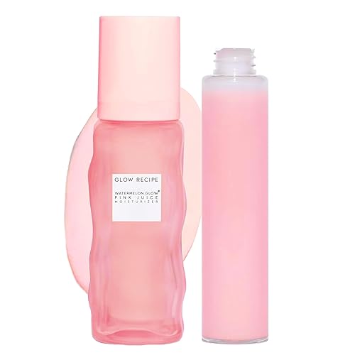 Glow Recipe Refill Pink Juice Water Gel Face Moisturizer for Women, Men & Teens - Hydrating Hyaluronic Acid, Radiance Boosting, Non-Comedogenic, Oil-Free, Lasting Korean Skin Care for Oily Skin, 60ml - 1.7 Ounce (Pack of 1) - Moisturizer Refill Pod