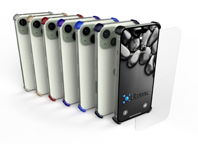 EDGE and GLASS for iPhone 15 Plus - Green / Purple / 15 Plus