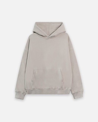 Drop Shoulder Hoodie - Oatmeal | Large