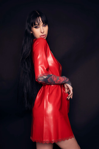 Latex Lace Robe