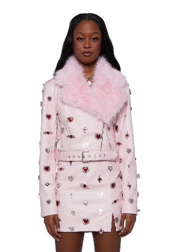 Cupid’s Arrow Moto Jacket | PINK / Small