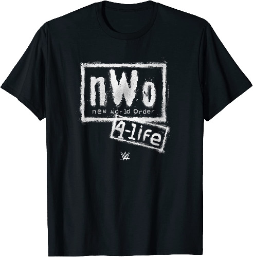 WWE NWO New World Order 4-life Wrestling Poster T-Shirt