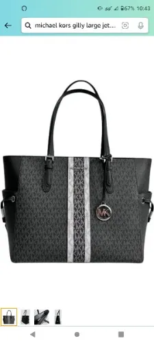 Michael Kors Gilly Large Jet Set Drawstring Top Zip Tote ((Black)) : Clothing, Shoes & Jewelry