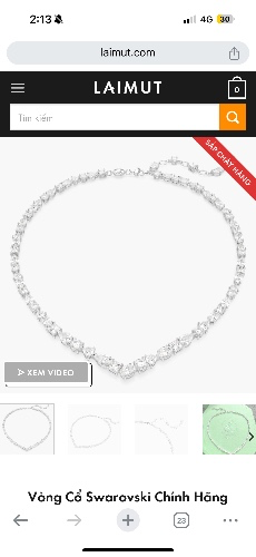 Vòng Cổ Swarovski Chính Hãng Mixed Cuts Mesmera Necklace (Phim My Demon)