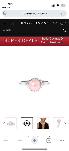7-7.5mm Pink Cultured Pearl Ring with Diamond Accents in Sterling Silver