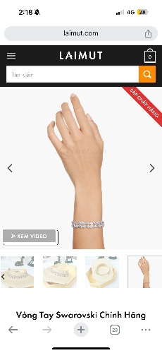Vòng Tay Swarovski Chính Hãng Mixed Cuts Mesmera Bracelet