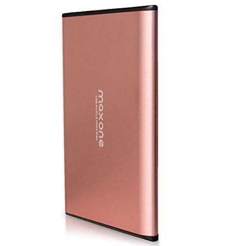 Maxone 500GB Ultra Slim Portable External Hard Drive HDD USB 3.0 for PC, Mac, Laptop, PS4, Xbox one - Rose Pink - 500GB - Rose Pink