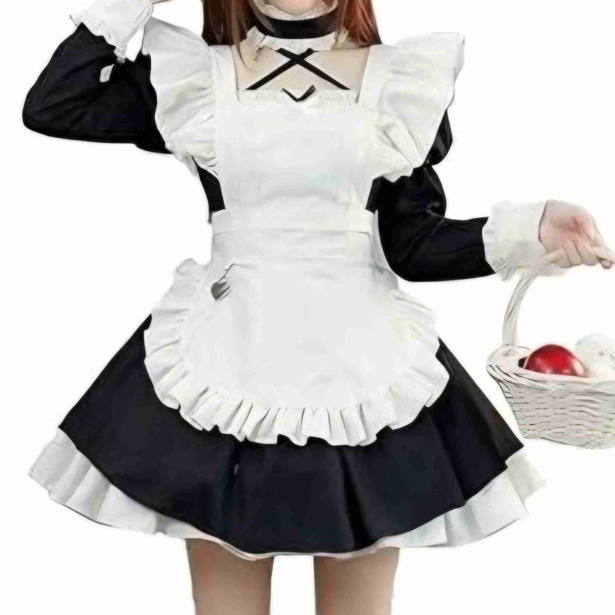 Gothic Maid Cosplay with Choker