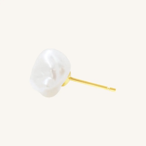 Keshi Pearl Studs - Stone of Potential | GOLD