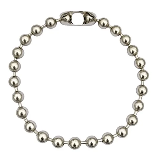 DragonWeave 13mm Extra Large Silver Steel Ball Chain Mens Necklace with Durable Protective Finish - Any Length