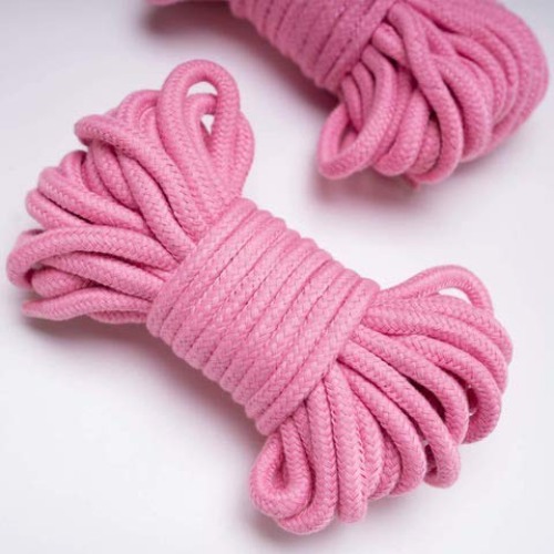 CRAFTCURL Soft Cotton Rope - Ecofriendly Soft Twisted Cotton Knot Tying Rope - Easy to DIY for Daily Using - Natural Cotton Rope Thick Suitable for, Camping, Cargo & Home Decor, (3.98 Ounces), (Pink) - Pink