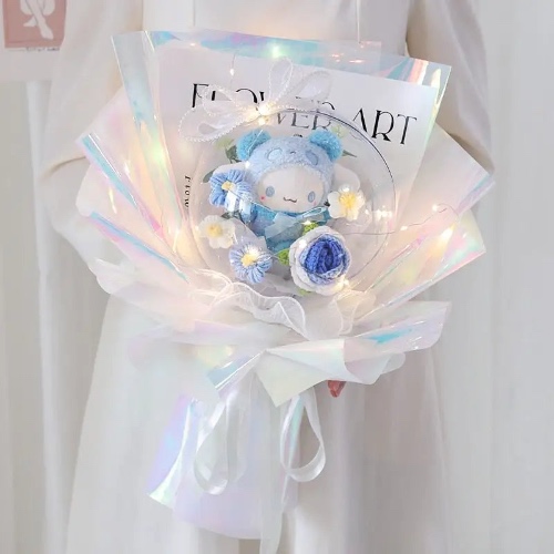 Luxury Floral Kawaii Plush Bouquets with Sanrio Characters - Cinnamoroll