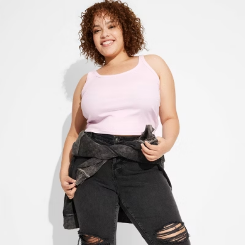 Women's Slim Fit Tank Top - Wild Fable™ Pink 2X