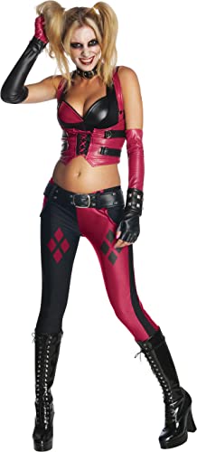 Secret Wishes Arkham Harley Quinn Costume - Medium - Multi-colored
