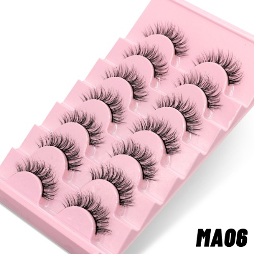 7 Pairs False Eyelashes - Natural Fluffy & Soft, Various Styles - 7Pairs-MA06
