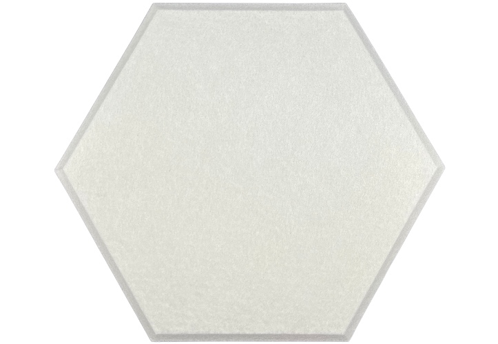 Hexagon PET Felt Acoustic Panels - 12 Pack - Eco Friendly Sound Absorption Panels - White