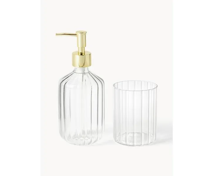 Accessoires de salle de bain soufflés bouche Nicole, 2 élém. | Westwing