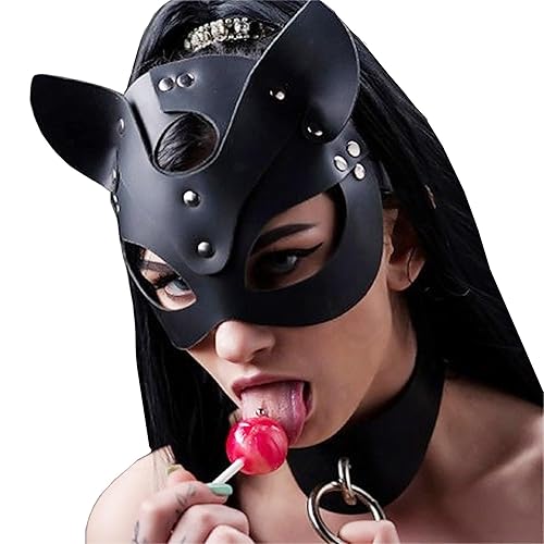 Leather Cat Mask