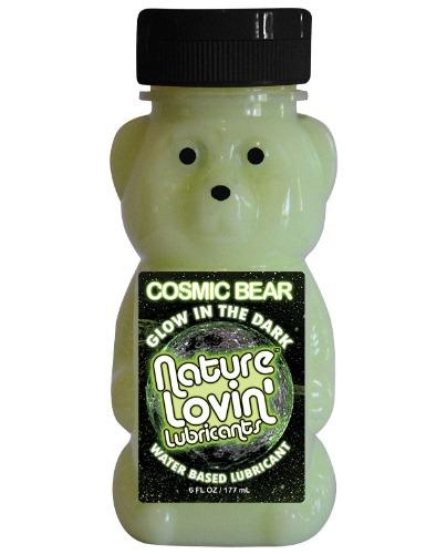 Nature Lovin Cosmic Bear Glow in the Dark Water Based Lubricant 6 oz | Default Title