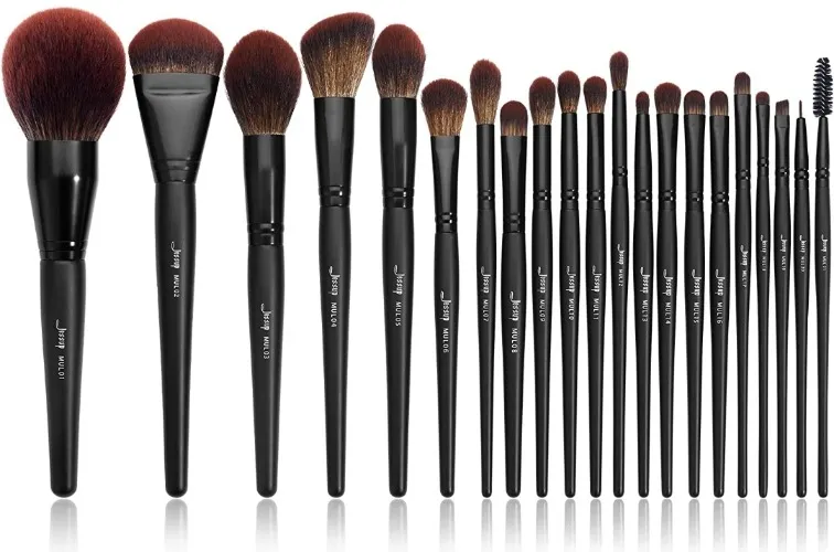 Amazon.com: Jessup Makeup Brushes Set Premium Synthetic Powder Foundation Highlight Concealer Eyeshadow Blending Eyebrow Liner Spoolie Brush Set Black 21pcs T271 : Everything Else