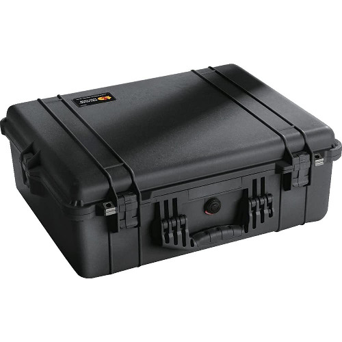 Pelican 1600 Case With Foam (Black) - With Foam Black