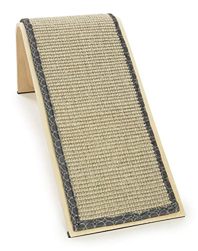 SmartyKat Sisal Angle Cat Scratch Ramp, Includes Catnip - Natural, One Size - Angle Scratcher - Sisal