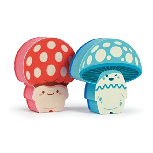 Genuine Fred Fun Guys, Mushroom Kitchen Sponges, Set of 2, Multicolored - FUN GUYS