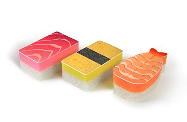 Genuine Fred WASHABI Sponges, Set of 3, Sushi Assortment - WASHABI
