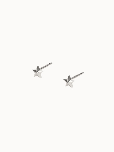 Solid Gold Star Studs - Pair (2 Earrings)