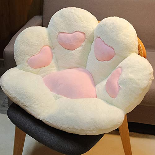 Deaboat Cat Paw Seat Cushion Chair Pads Cats Paw Shape Lazy Sofa Soft Chair Floor Cushions Cute Pillow Big Seat Pad Home Decor for Office Worker Kids Girlfriend Gift Cat Nest (White, 27.6 * 23.6inch) - White - 1 Count (Pack of 1)