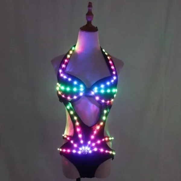 Light up Luminous Bodysuit LED GOGO Lead Dancer Costume | Etsy