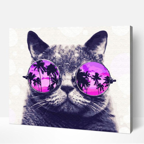 Stylish Cat Paint By Numbers Kit
